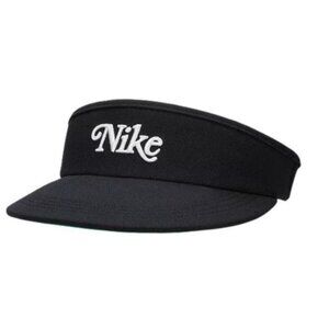 New Nike Adult Unisex Golf Dri-Fit Victory Visor Tall Cap Black Hat One Size